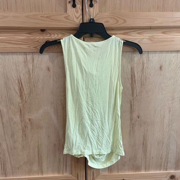 By Anthropologie diagonal ruched sleeveless tank top lime minimalist corky - Picture 7 of 9